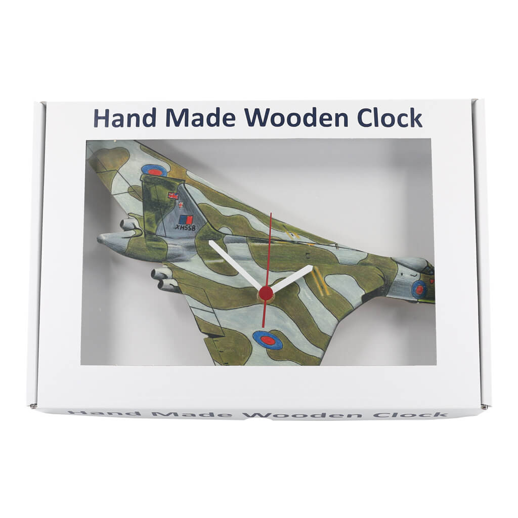 Vulcan Bomber Clock Handmade Wooden Wall Clock in Gift Presentation Box