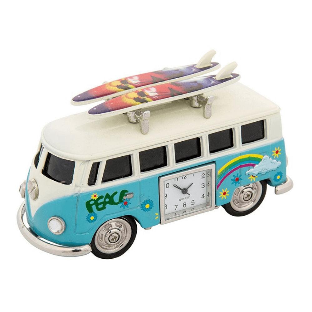 VW Campervan Retro Surf Split Screen Miniature Diecast Metal Clock Gifts Present