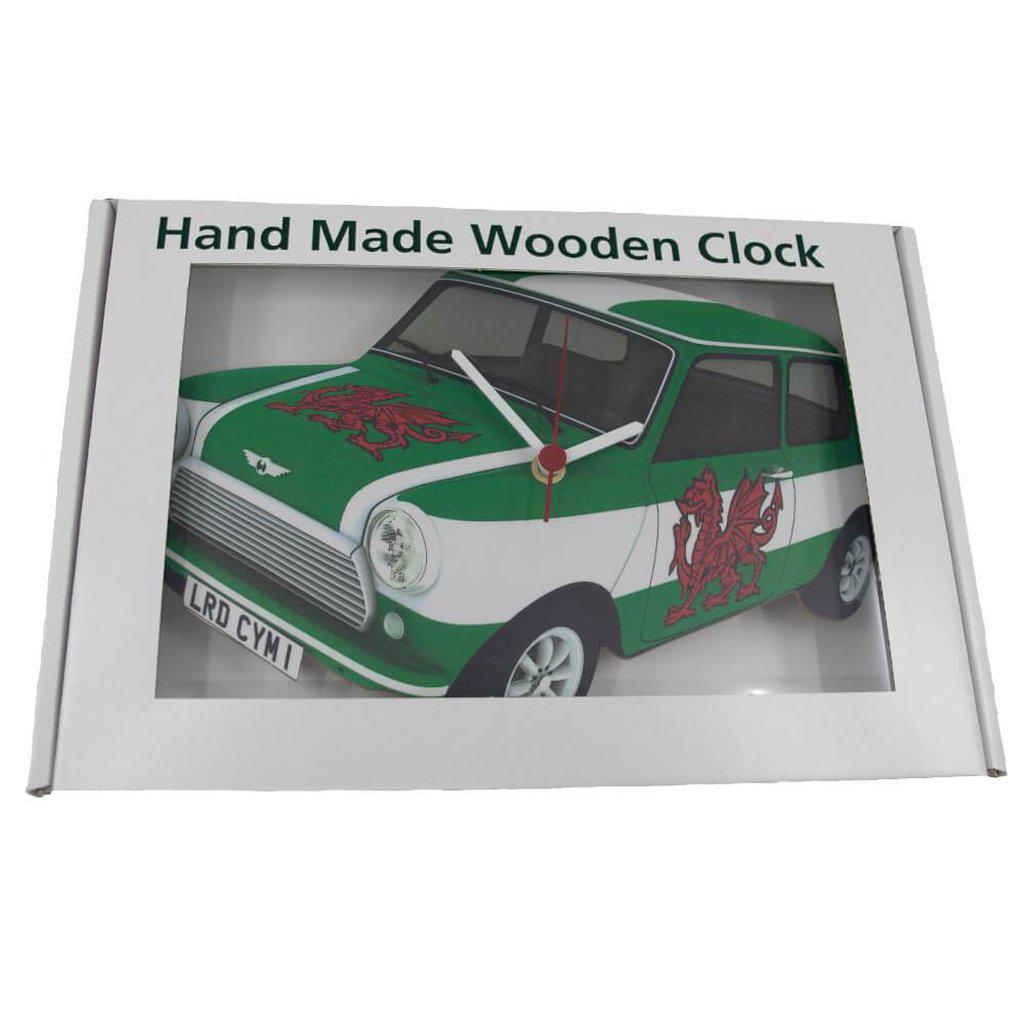 Classic Welsh Dragon Mini Cooper Wall Clock