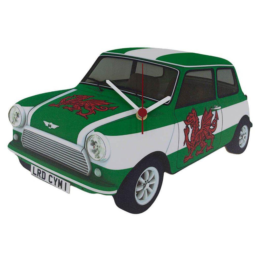 Classic Welsh Dragon Mini Cooper Wall Clock