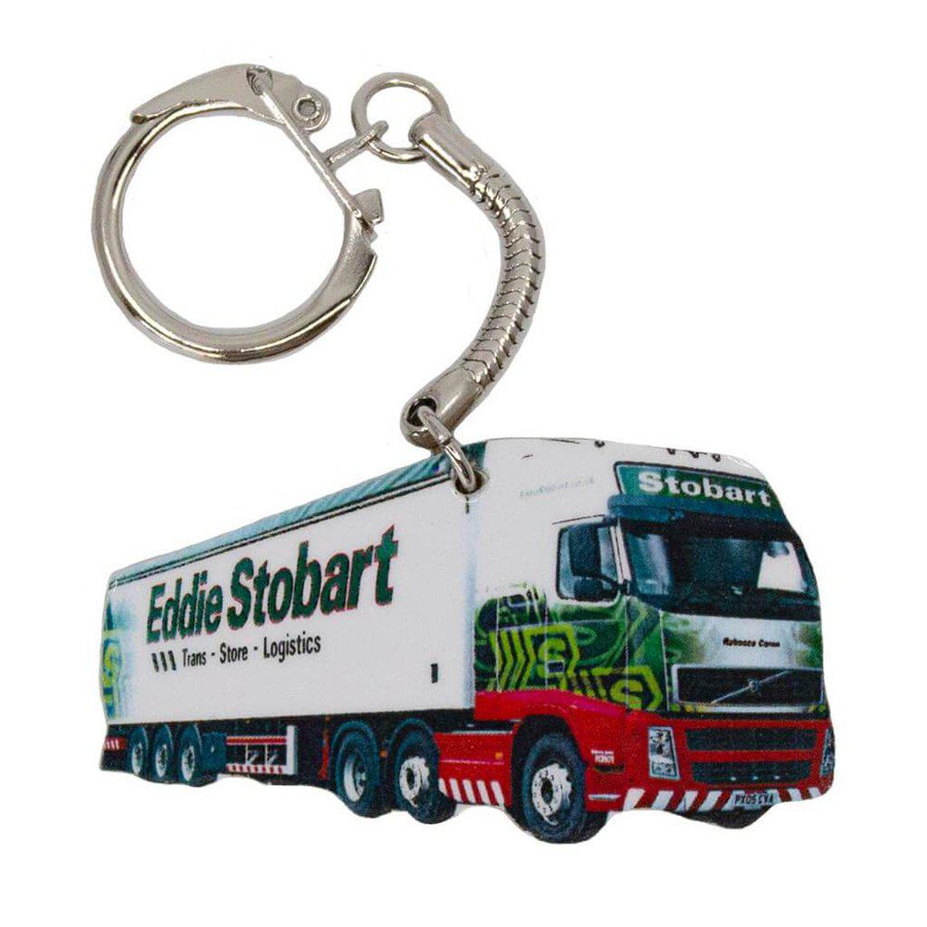 Eddie Stobart Lorry Keyring - White Truck - Gifts Present