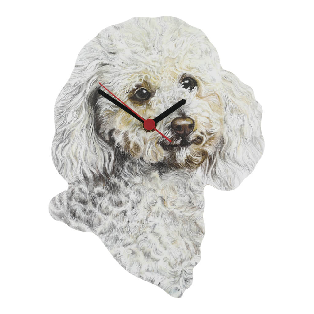 Poodle Dog Handmade Wooden Wall Clock