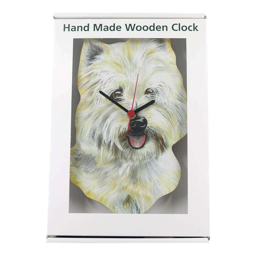 West Highland Terrier Handmade Wall Clock in gift present box