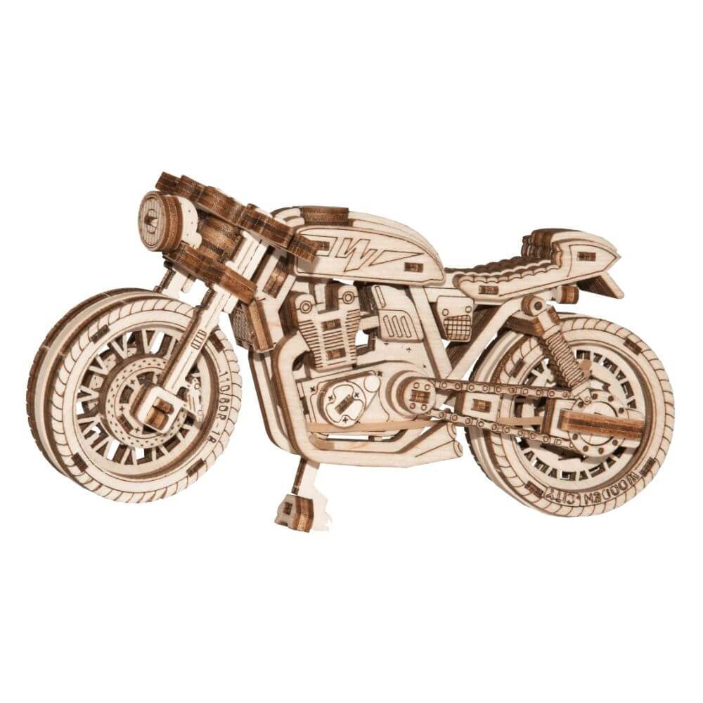 Wooden City Cafe Racer Mechanical Model Kit