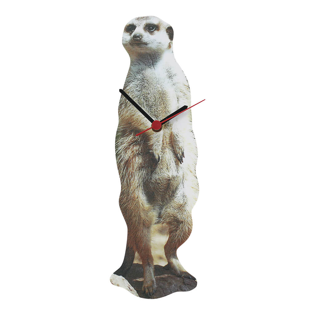 Standing Meerkat Handmade Wooden Wall Clock